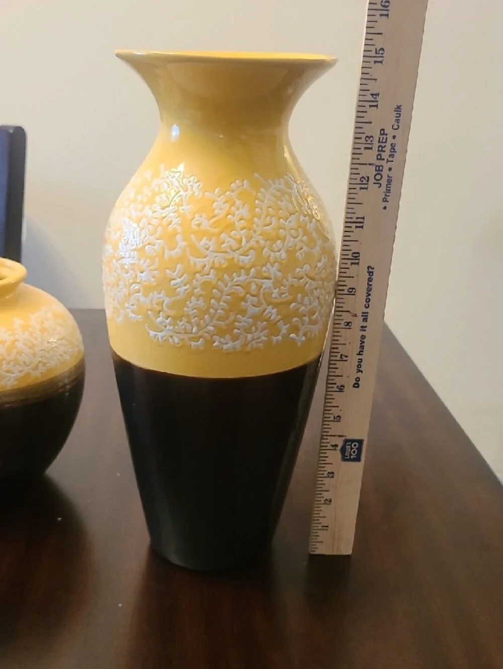 Yellow and Brown‎ Ceramic Vase 3-Piece Set - Home Accents